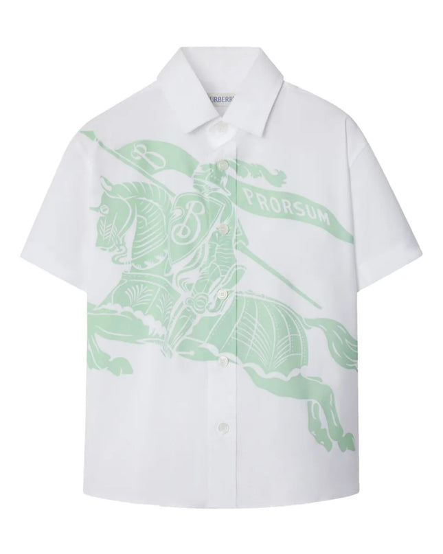 kids atelier burberry White Stretch Cotton T-Shirt