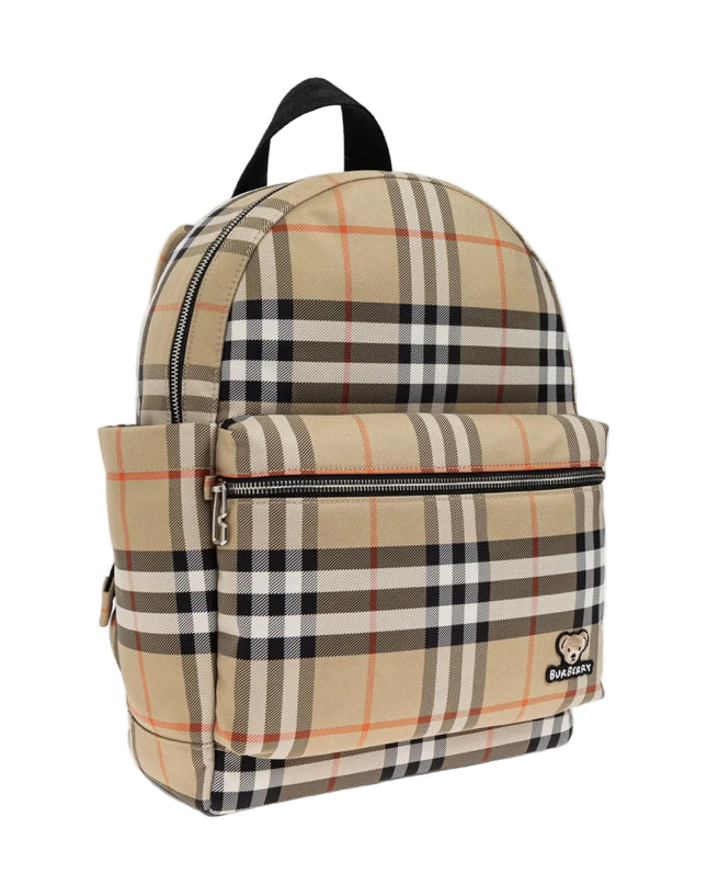 kids atelier burberry Beige Check Backpack