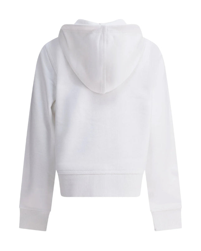 kids atelier burberry Cotton Zip Hoodie With Checked Trim