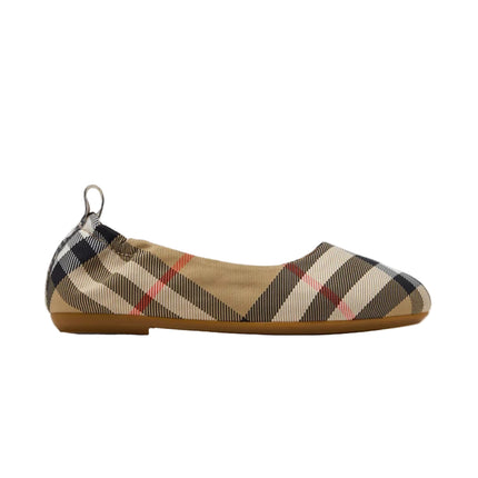 kids atelier burberry Beige Check Chaterly Ballerinas
