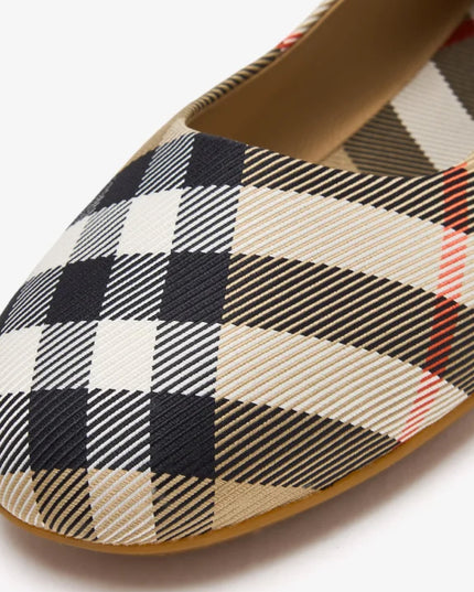 kids atelier burberry Beige Check Chaterly Ballerinas size 10