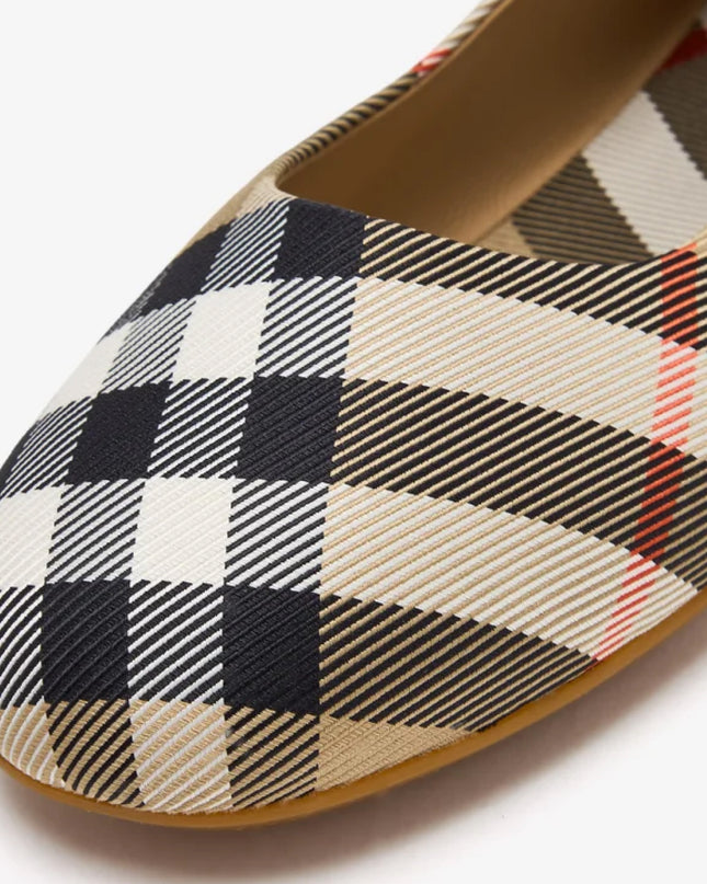 kids atelier burberry Beige Check Chaterly Ballerinas