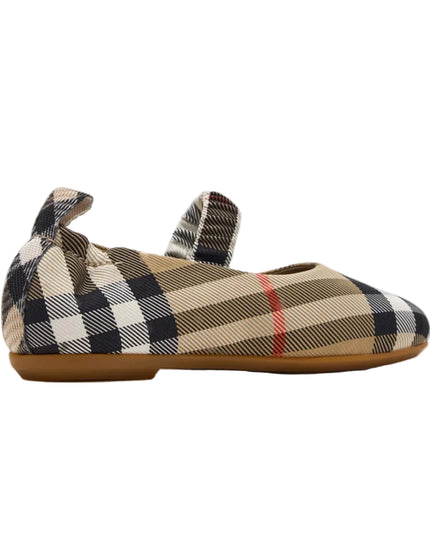 kids atelier burberry Beige Check Chaterly Ballerinas