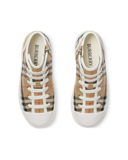 kids atelier Burberry Lace-Up Sneakers