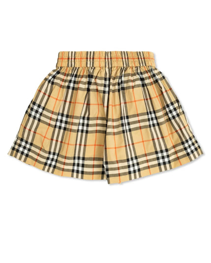 kids atelier burberry Check Pattern Elasticated Waist Shorts