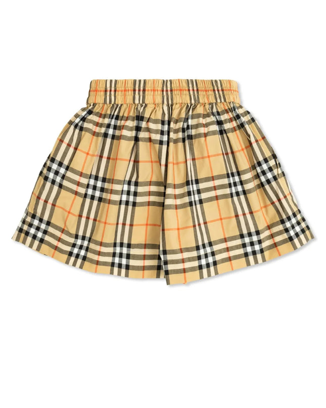 kids atelier burberry Check Pattern Elasticated Waist Shorts