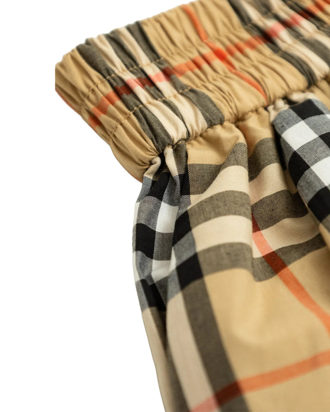 kids atelier burberry Check Pattern Elasticated Waist Shorts