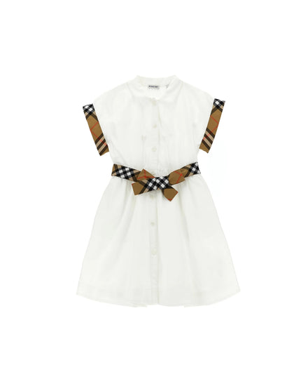 kids atelier burberry Check Trim Shirt Dress