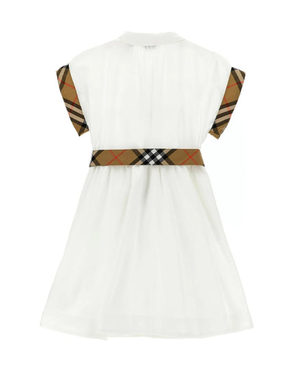 kids atelier burberry Check Trim Shirt Dress