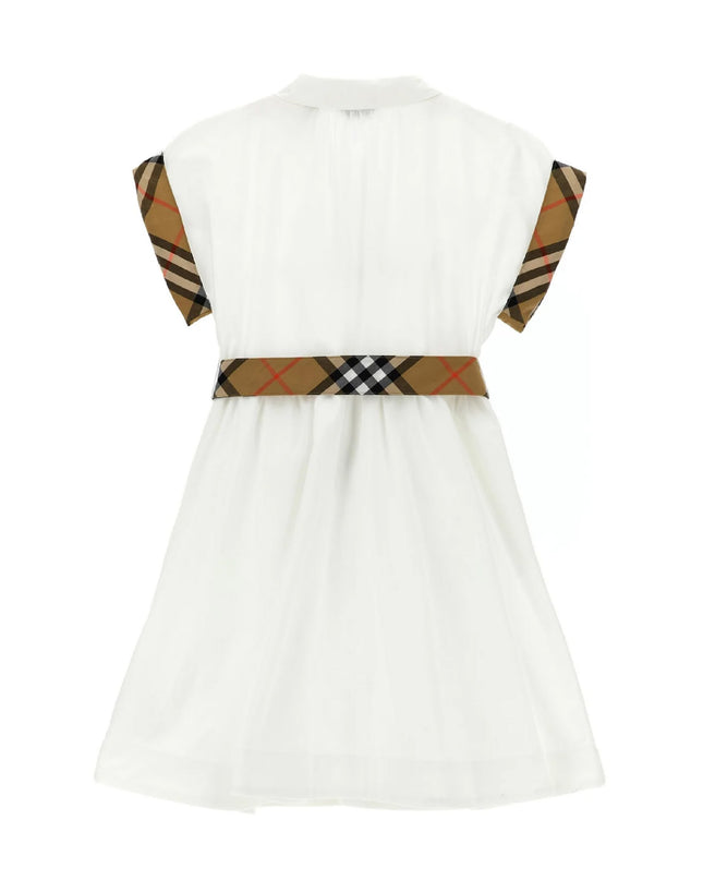 kids atelier burberry Check Trim Shirt Dress