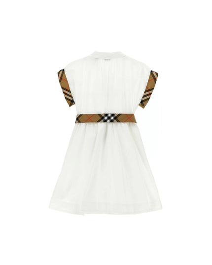 kids atelier burberry Check Trim Shirt Dress