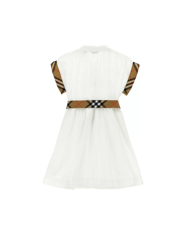 kids atelier burberry Check Trim Shirt Dress