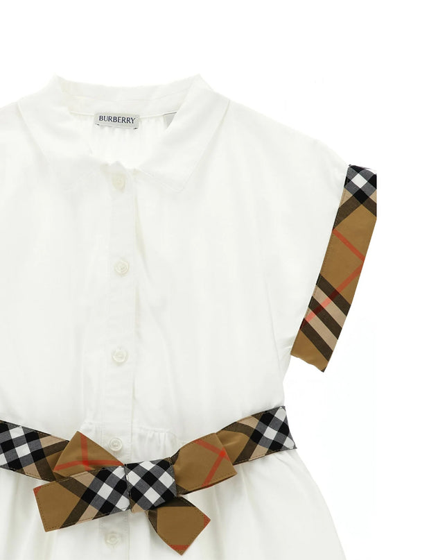 kids atelier burberry Check Trim Shirt Dress