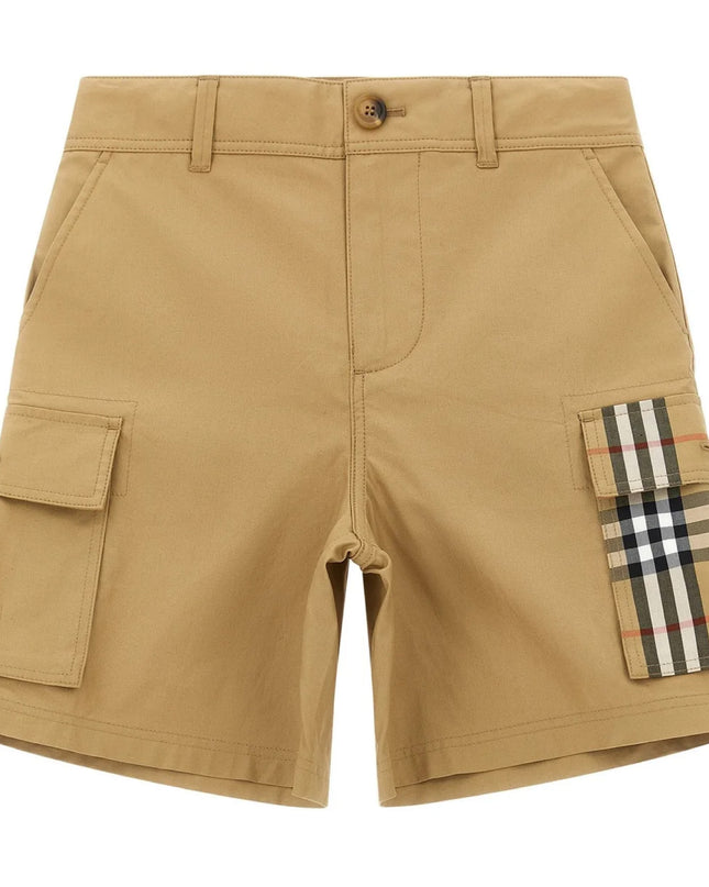 kids atelier burberry Oscar Check Cargo Shorts