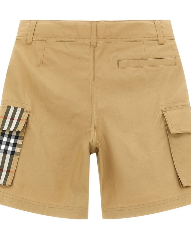 kids atelier burberry Oscar Check Cargo Shorts