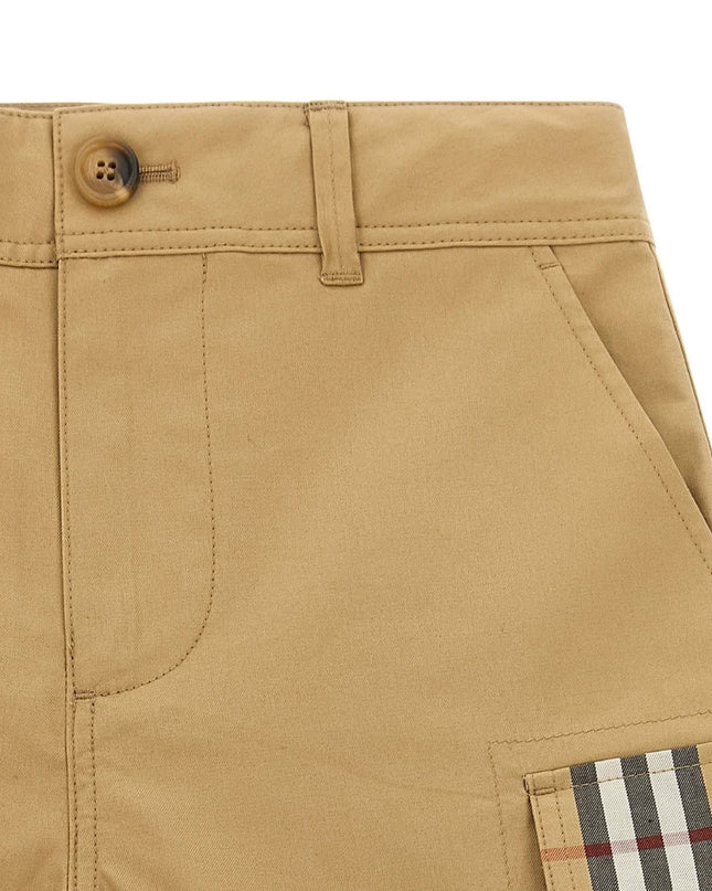 kids atelier burberry Oscar Check Cargo Shorts