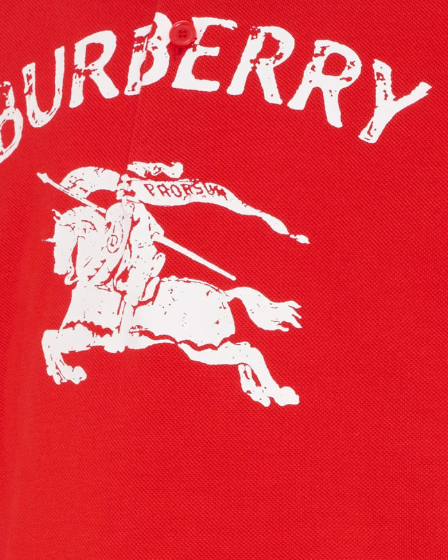 kids atelier burberry Red T-shirt with Equestrian Knight Design on The Front