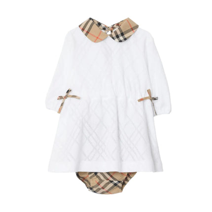 kids atelier burberry Check-Collared Bow Dress