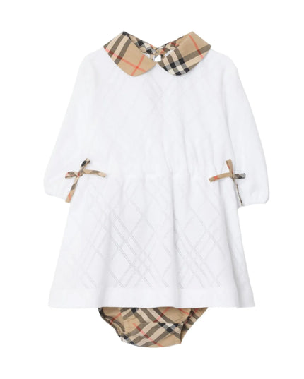 kids atelier burberry Check-Collared Bow Dress