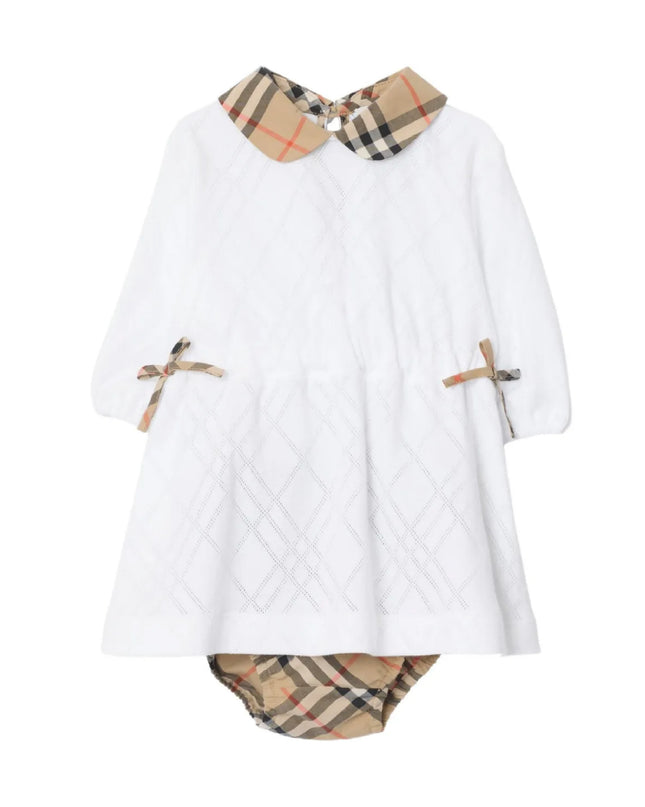kids atelier burberry Check-Collared Bow Dress