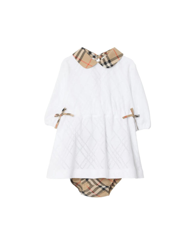 kids atelier Burberry Check-Collared Bow Dress