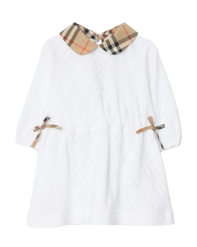kids atelier burberry Check-Collared Bow Dress