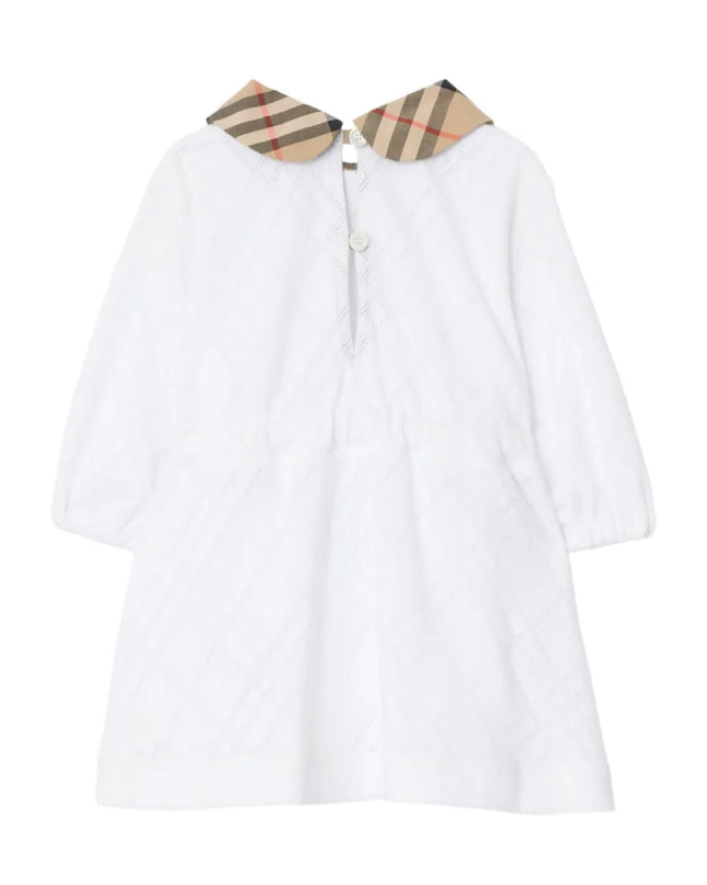 kids atelier burberry Check-Collared Bow Dress