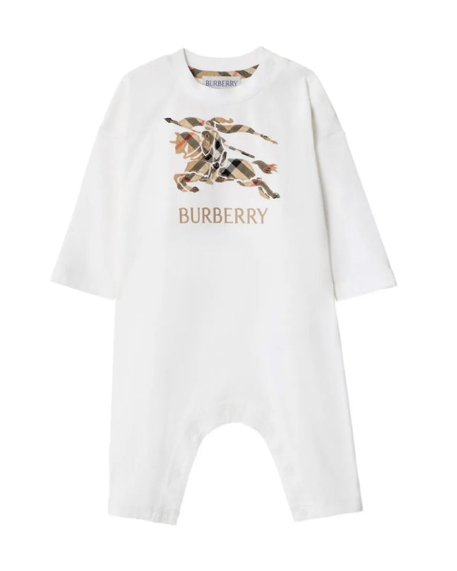 kids atelier burberry Check White Jumpsuit