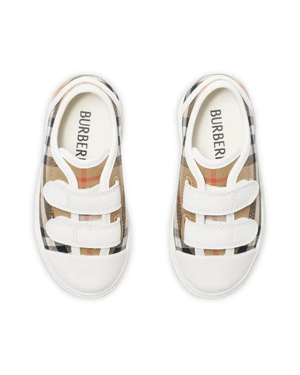 kids atelier Burberry Velcro Straps Check sneakers