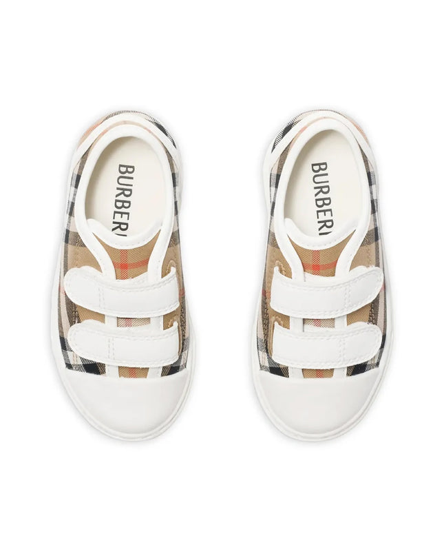 kids atelier Burberry Velcro Straps Check sneakers