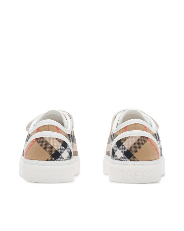 kids atelier Burberry Velcro Straps Check sneakers