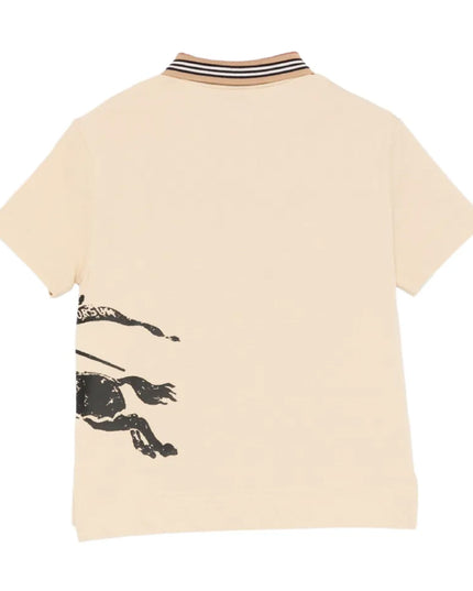 kids atelier Burberry Boys Beige EKD Logo Polo Shirt