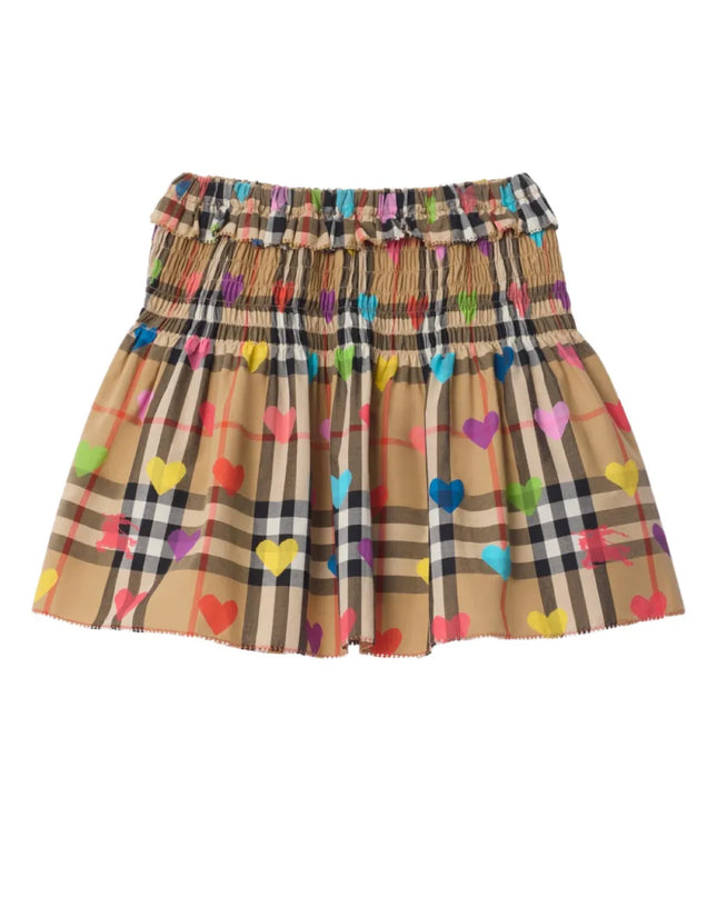 kids atelier Burberry-C:KG3 AMA CHK HEART:171483:A8972-SAND IP PAT-CG BOTTOMS