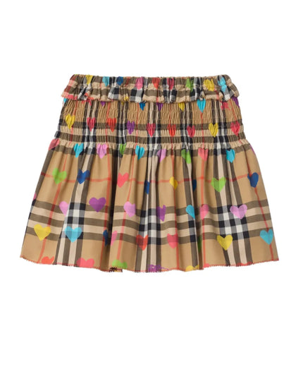 kids atelier Burberry-C:KG3 AMA CHK HEART:171483:A8972-SAND IP PAT-CG BOTTOMS