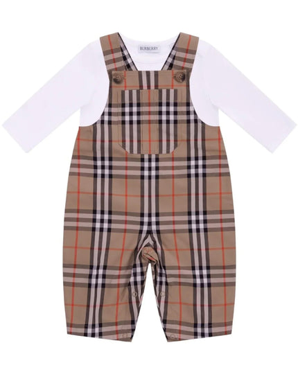 kids atelier burberry Check Classic Overall Set