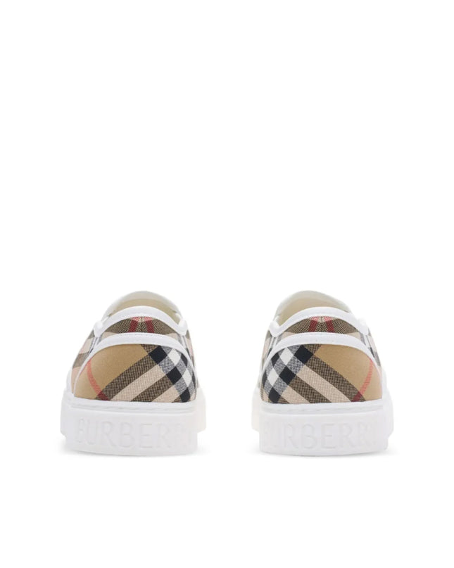 kids atelier Burberry Slip-on Check Sneakers