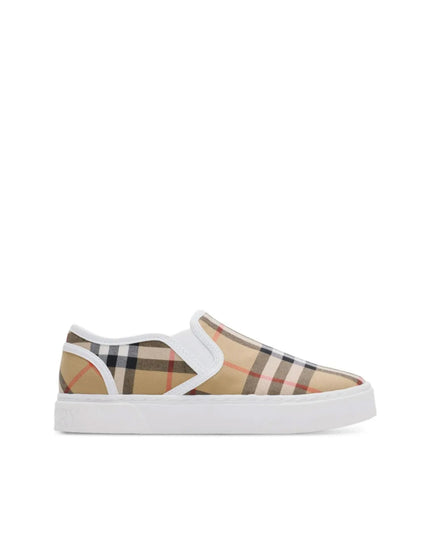 kids atelier Burberry Slip-on Check Sneakers