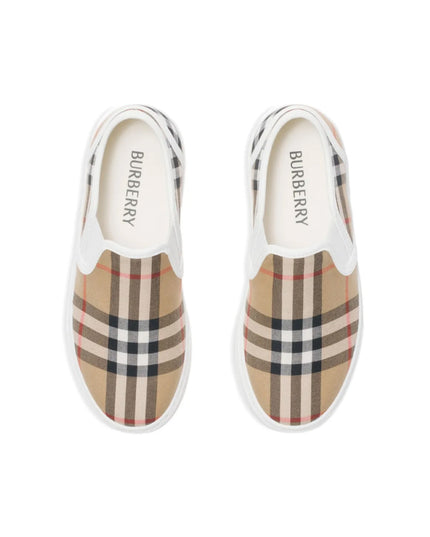 kids atelier Burberry Slip-on Check Sneakers