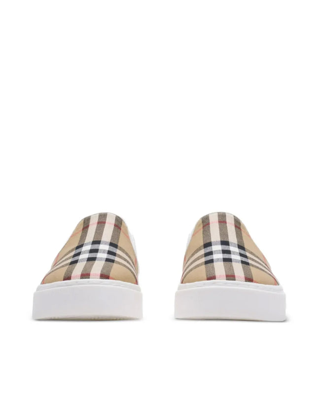 kids atelier Burberry Slip-on Check Sneakers