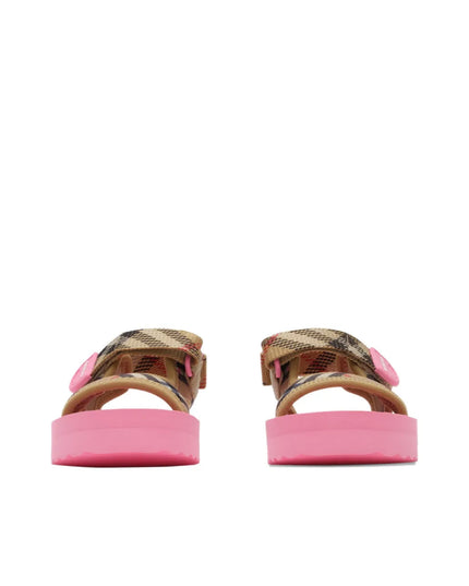 kids atelier Burberry Pink Check Sandals