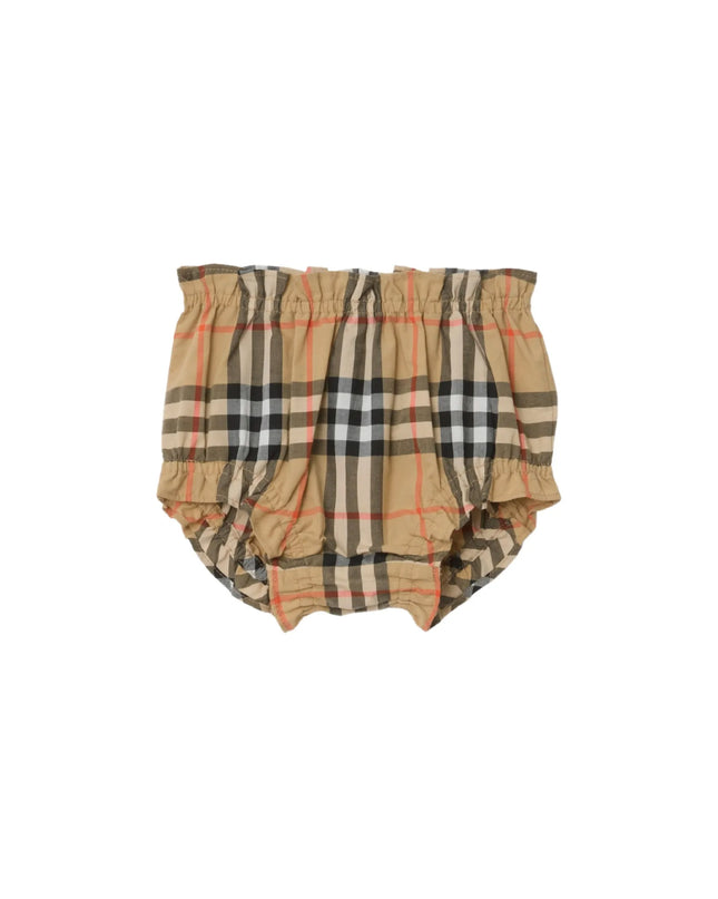 kids atelier Burberry Checked Peter Pan-Collar Pleated Dress Set