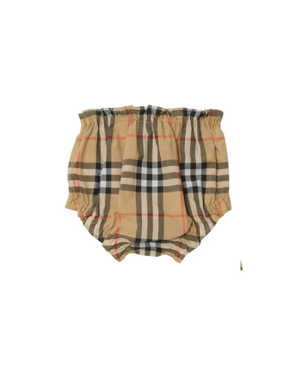kids atelier Burberry Checked Peter Pan-Collar Pleated Dress Set