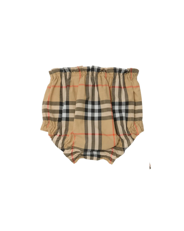 kids atelier Burberry Checked Peter Pan-Collar Pleated Dress Set