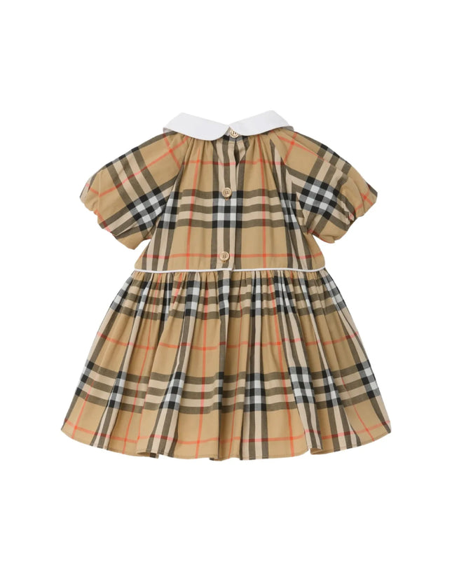 kids atelier Burberry Checked Peter Pan-Collar Pleated Dress Set