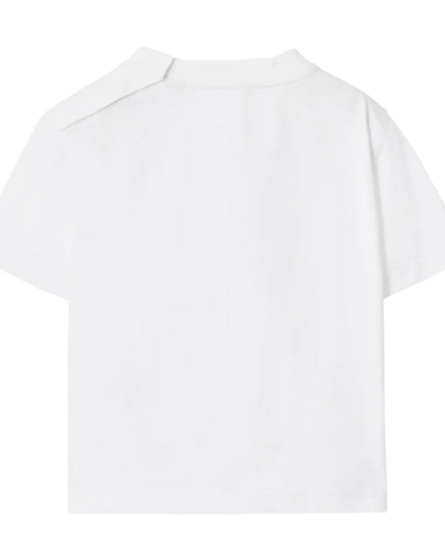 kids atelier burberry White Bear-Print Cotton T-shirt
