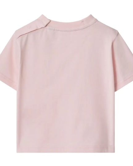 kids atelier burberry Pink Logo Bear Cotton T-shirt