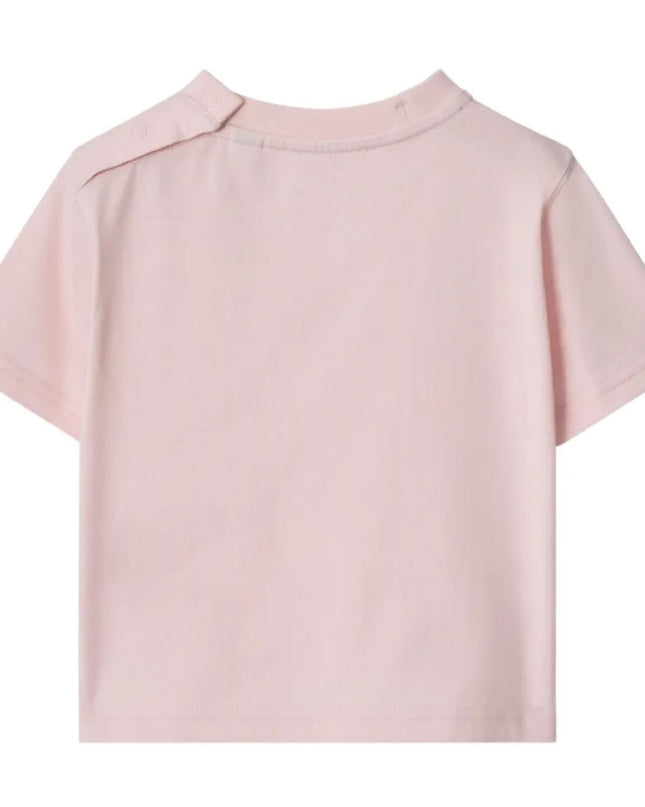 kids atelier burberry Pink Logo Bear Cotton T-shirt