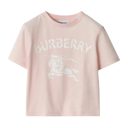 kids atelier burberry Equestrian Knight Design Logo T-shirt