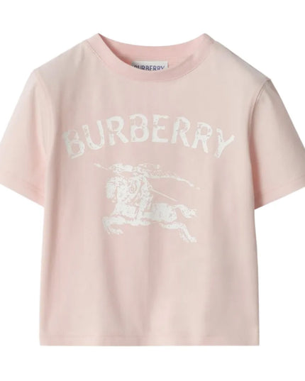 kids atelier burberry Equestrian Knight Design Logo T-shirt