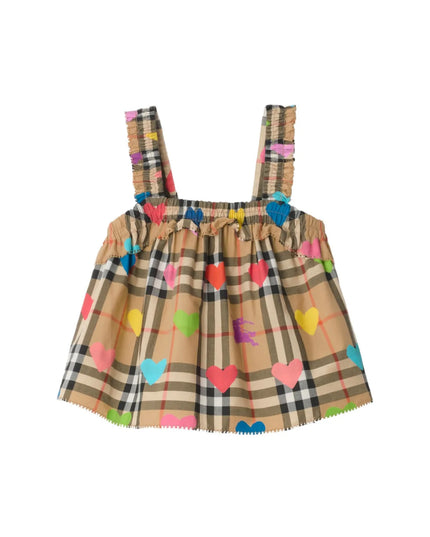 kids atelier Burberry Colored Heart Checked Top
